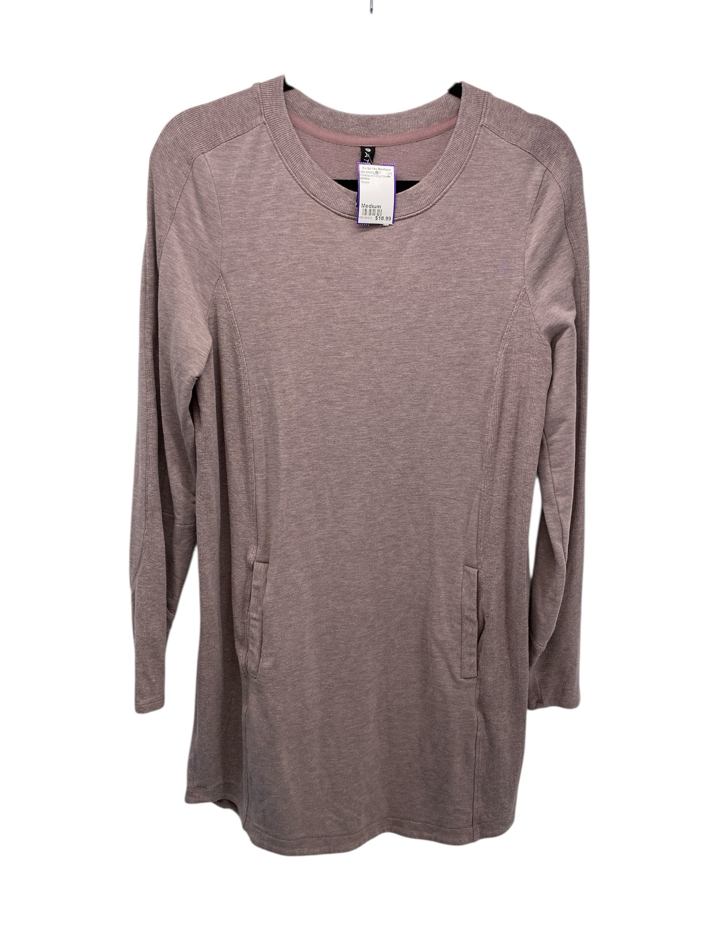Athleta Misses Size Medium Taupe Athleisure Long Sleeve