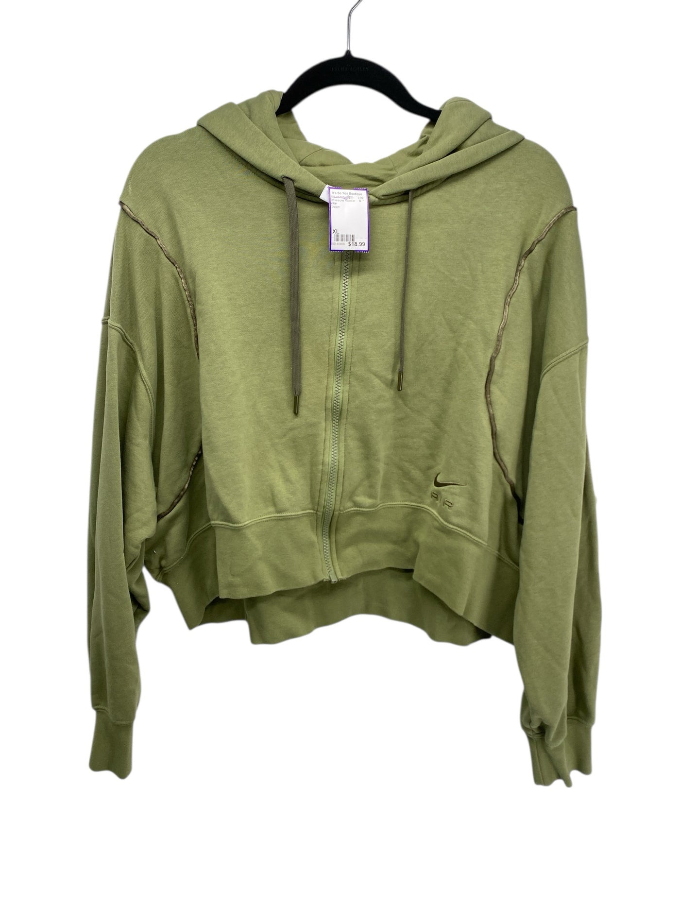 Nike Misses Size XL Green Athleisure Hoodie