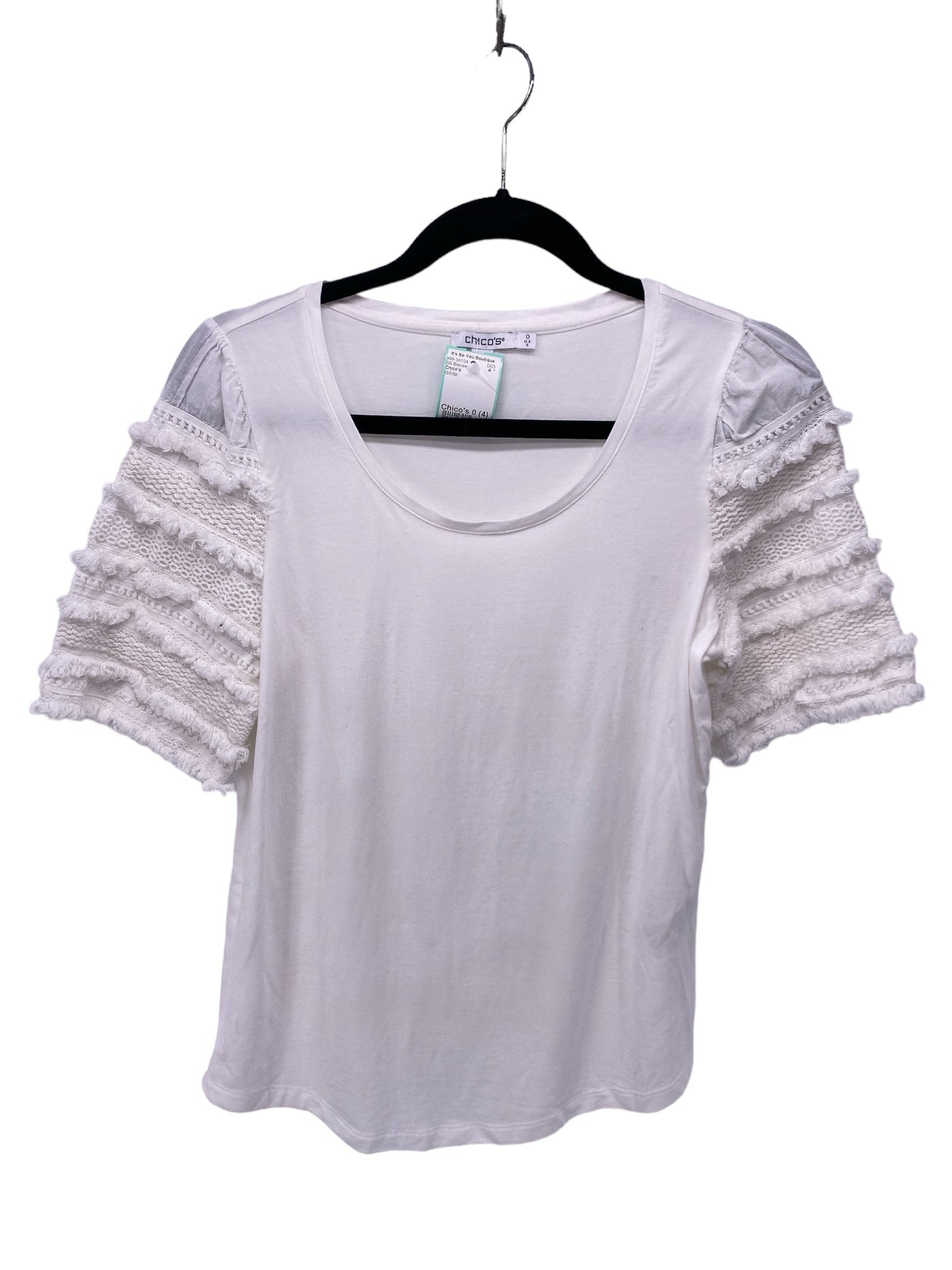 Chico's Misses Size Chico's 0 (4) White SS Blouse