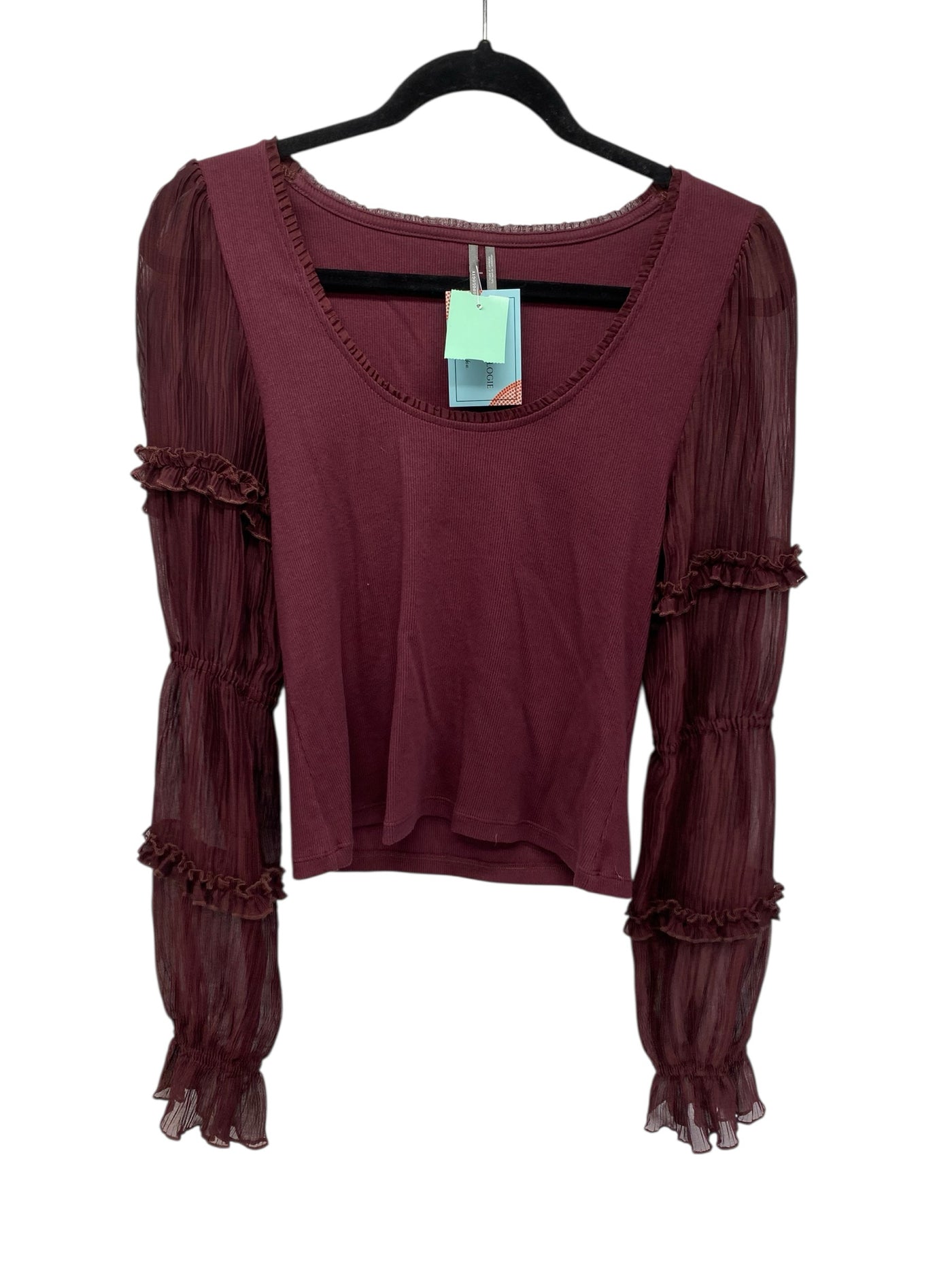 Anthropologie Misses Size Small Purple LS Blouse