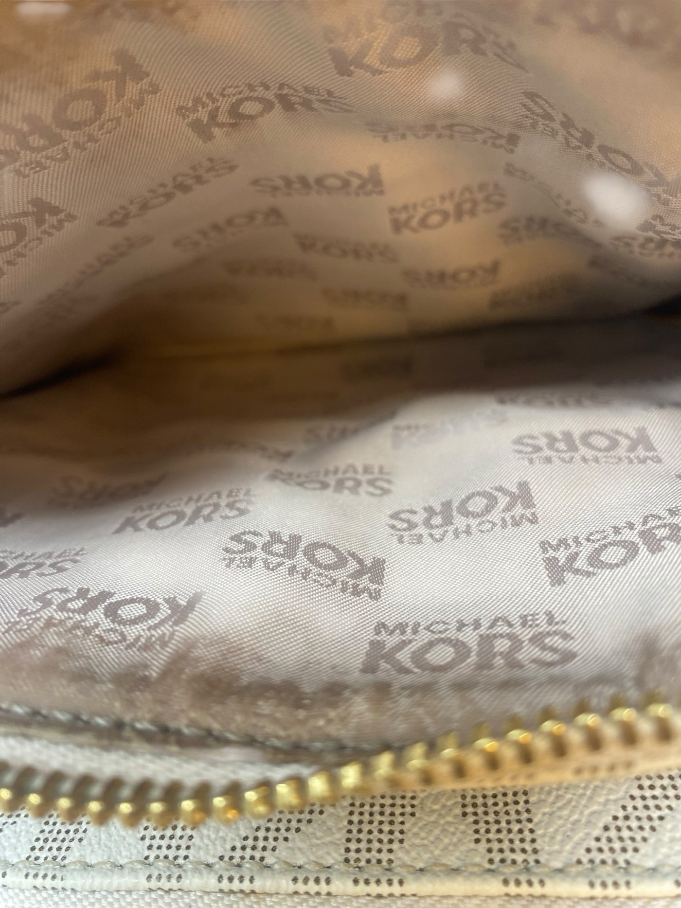 Michael Kors Cream Print Crossbody