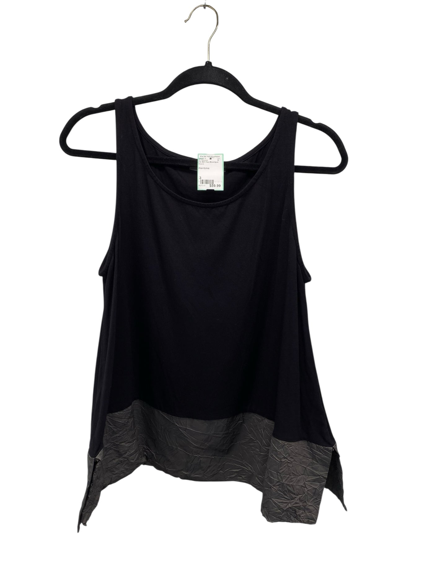 It's SO You Boutique Misses Size 3 Black SL Blouse