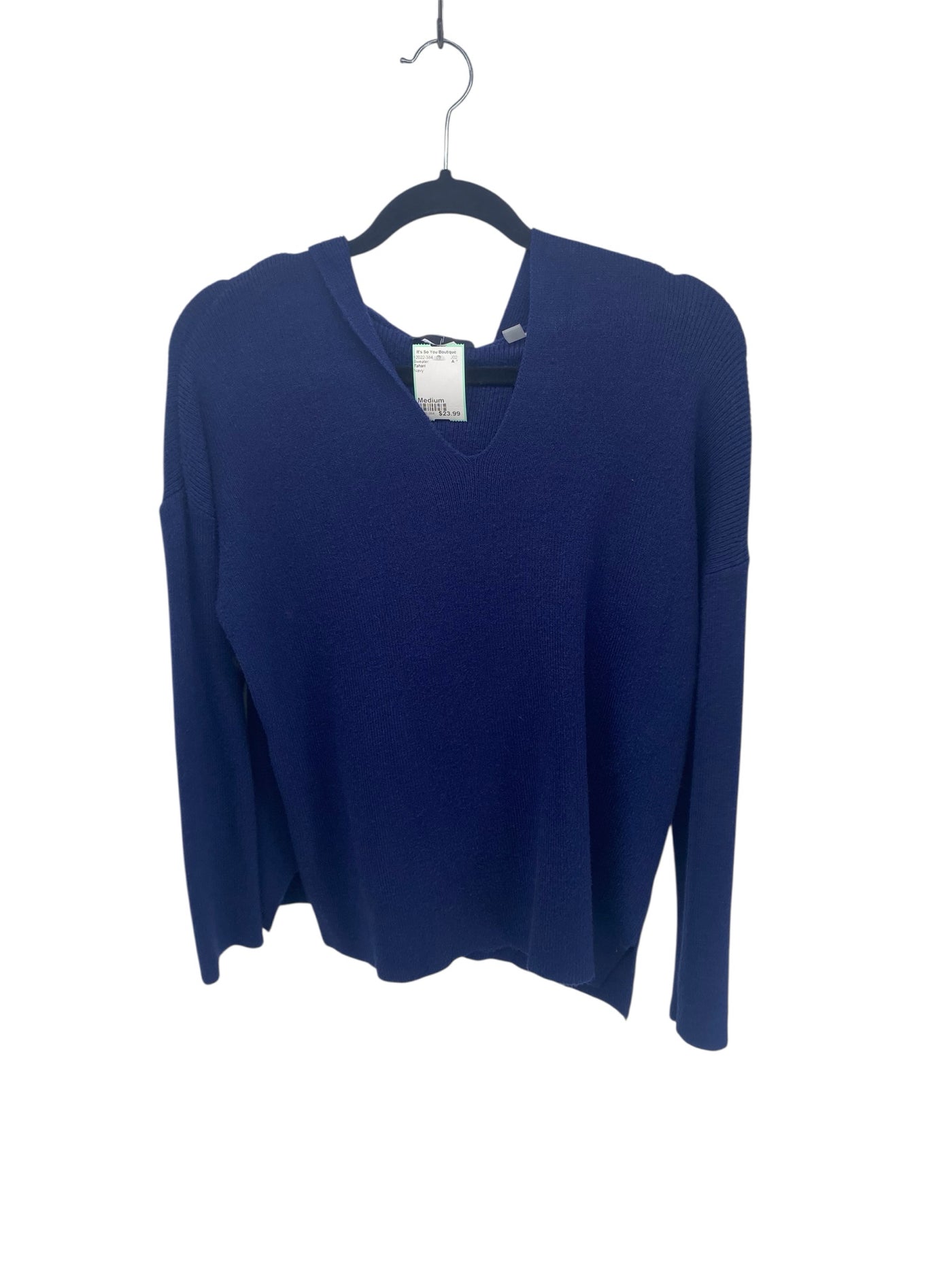 Tahari Misses Size Medium Navy Sweater