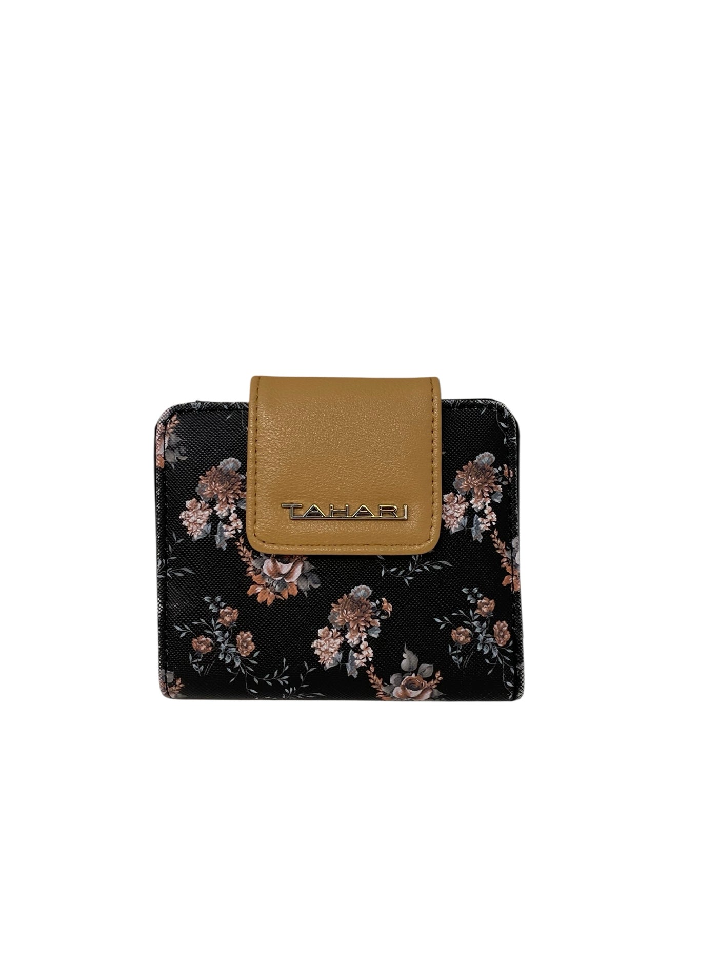 Tahari Black Floral Wallet