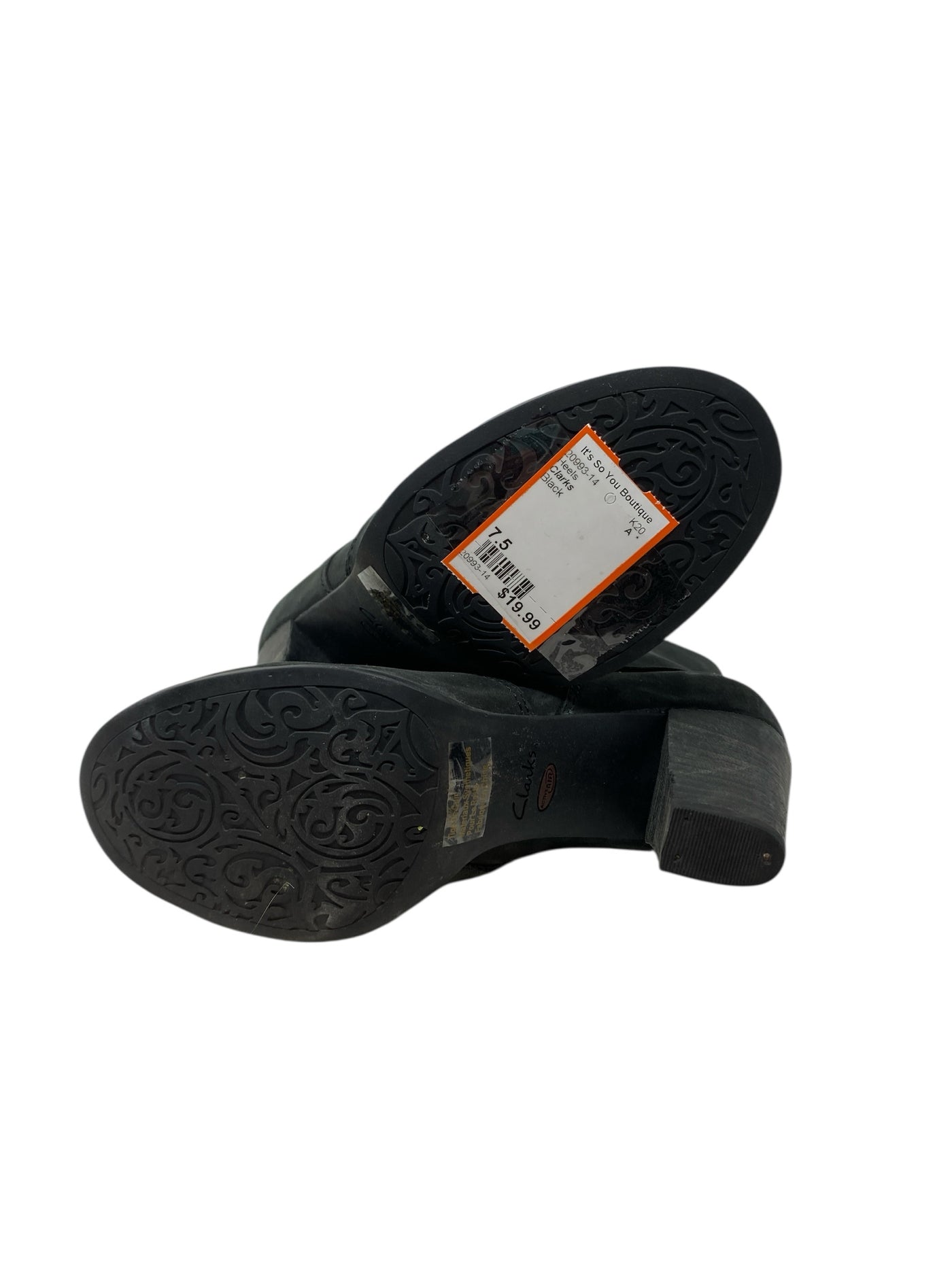 Clarks Women Size 7.5 Black Heels