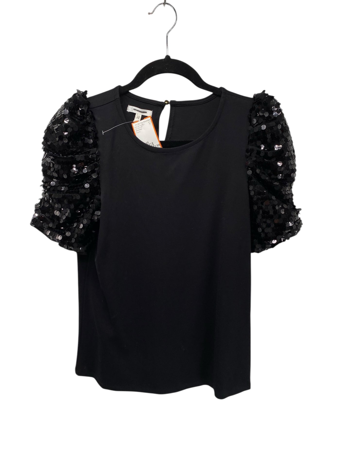 Maurices Misses Size Small Black SS Blouse