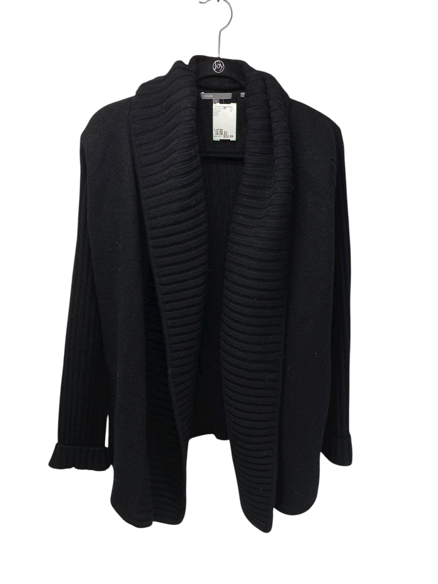 Vince Misses Size Large Black Cardigan