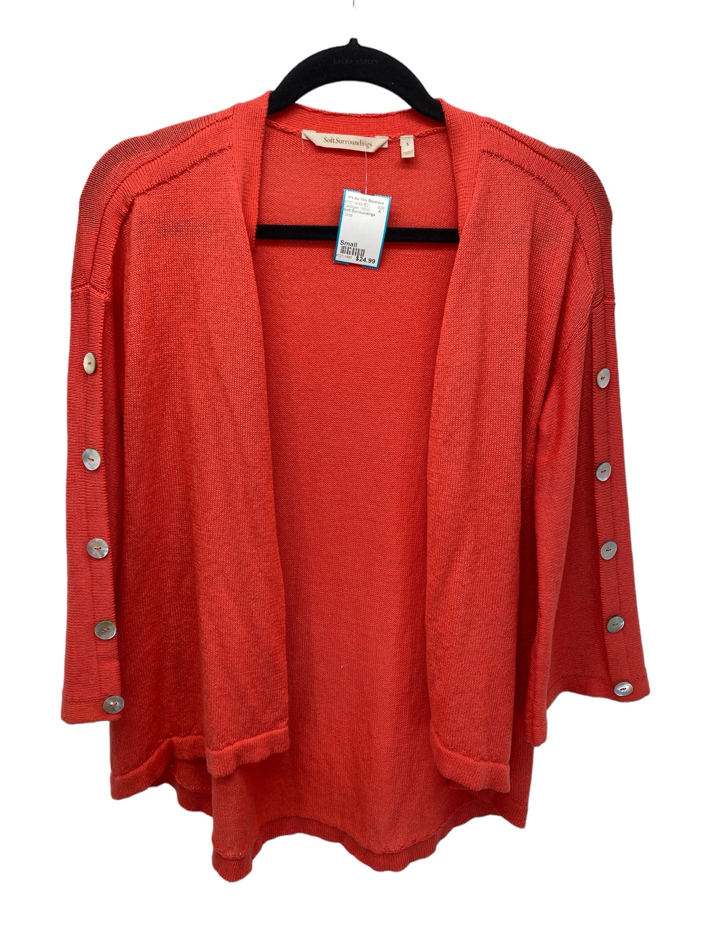 Soft Surroundings Misses Size Small Coral Cardigan