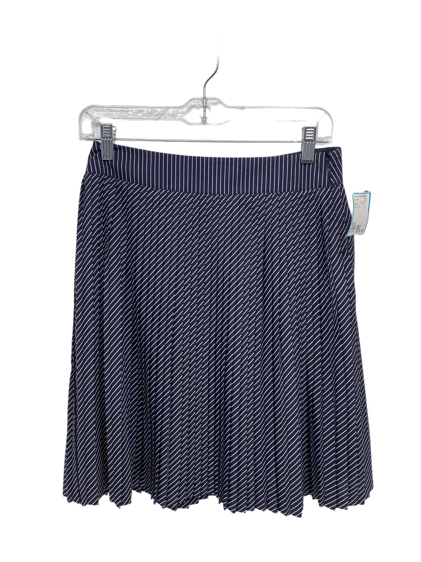Limited Misses Size XS Navy Print Skirt