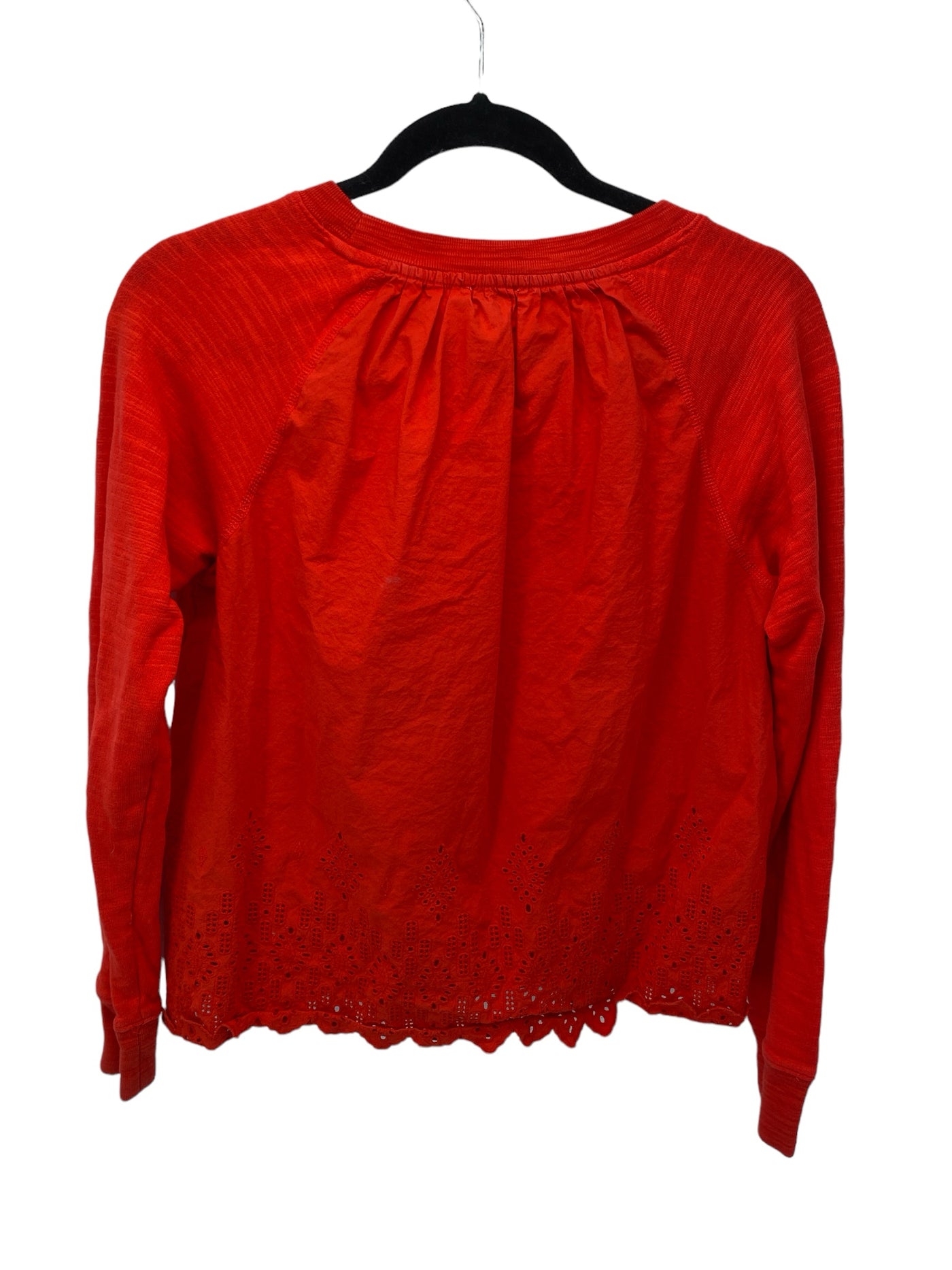 J Crew Misses Size Small Red LS Blouse